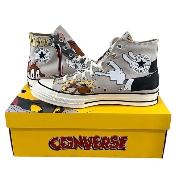 Converse x Tom and Jerry Chuck 70 Limited Edition Hightop Sneakers Shoes Size 13 - Picture 1 of 13